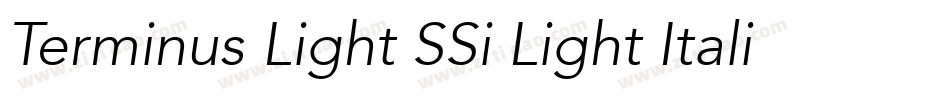 Terminus Light SSi Light Italic字体转换